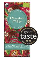 Chocolate suizo negro con granos de cacao triturados de comercio justo BIO 80 g - SCHOKOLADE UND LIEBE